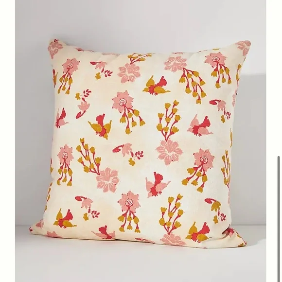 Anthropologie Mirelle Floral Embroidered Throw Pillow - Picture 2 of 3